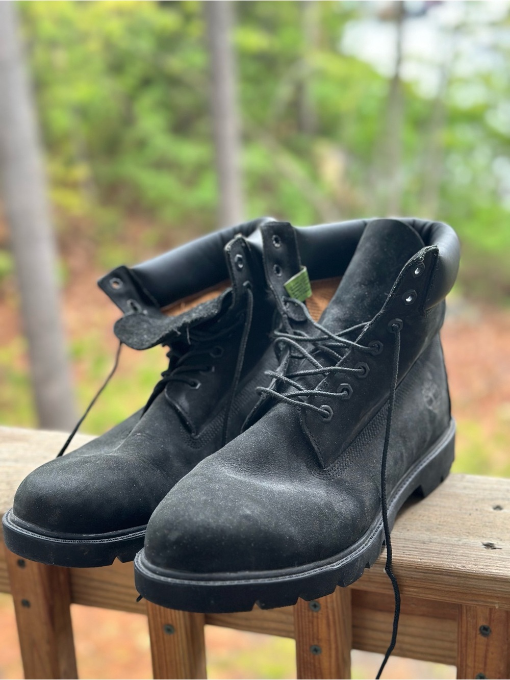 Timberland Black Suede Lace-Up Men’s Work Boots
